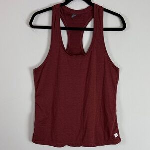 Vuori Lux Performance Racerback Tank in Heather Brick Size Large